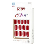 Unhas Postiças Kiss New York Salon Color Curta - New Girl