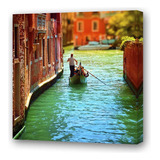 Cuadro 20x20cm Paisaje Italia Venecia Gondola Canal