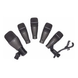 Samson Dk705 - Set 5 Microfono Para Bateria | 4 Q72 Tom - 1 Q71 Bombo + Soportes Y Estuche