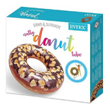 Bóia Inflável Piscina Donut Chocolate Intex Suporta 100kg
