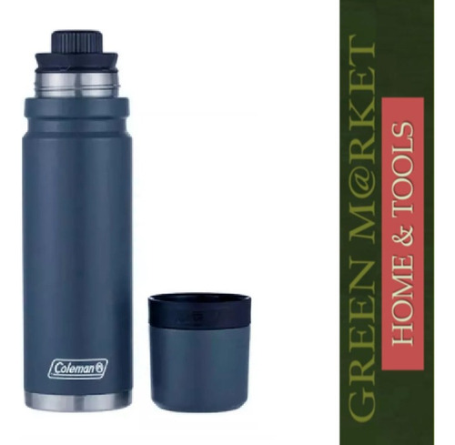 Termo Matero Coleman Acero Inox 1,2 Litros Azul Cebador