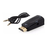 Adaptador Conversor De Hdmi A Vga + Audio Monitor Fhd 1080p