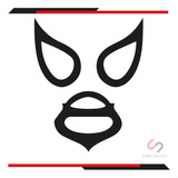 Calca Sticker Silueta Mascara Del Santo Para Auto D 15x12cm