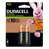 Pila Recargable Aa 2500 Mah Duracell Blister X 2 Unidades