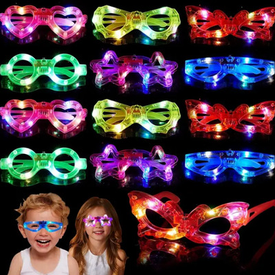 Paquete De 12 Gafas Fluorescentes Led Para Fiestas | Meses sin interés
