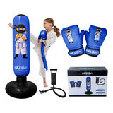 Kit Combinado De Saco De Boxeo Inflable Para Nios Completo C