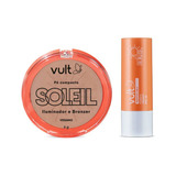 Kit Vult Soleil Balm Labial Fps 15 + Pó Iluminador E Bronzer