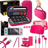 Paquete Accesorios Para Nintendo Switch Lite Color Rosa