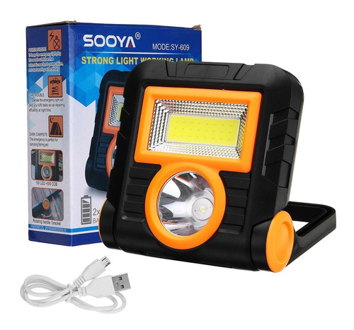 Foco Linterna Recargable Led Cob Portable / Tecnocenter