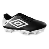 Botines Campo Umbro Game Jr Negro Blanco Niño