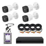 Kit Circuito Cerrado 4 Cámaras 2mp Dahua 1080p 1 Tb Purple