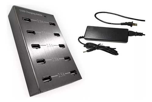 Multiconector De Carga Estandar Con 10 Puertos Usb