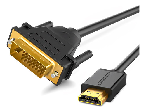 Cabo Vídeo Ugreen Hdmi Pra Dvi(24+1) Macho 5metros Preto