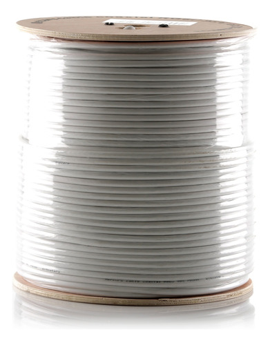 Cable Coaxil Rg 6 Trishield 77% Blanco Original X305 Mts