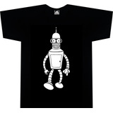 Camiseta Futurama Bender Anime Comic Tv Tienda Urbanoz