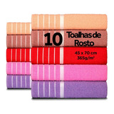 Kit 10 Toalhas De Rosto - 45x70 - 360g/m Feminina