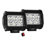 2 Faros De 6 Led Alta Intensidad Osun® 100% Metal+bases Para Jeep/motos/autos/grúas/montacargas Universales Consumo 18w