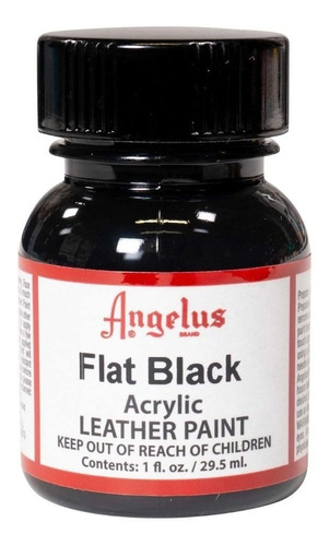 Pintura Acrilica Cuero Tenis Angelus 29ml Diferentes Colores Color Negro Mate