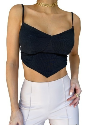 Crop Top Estilo En Punta (car124)