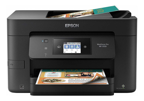 Impresora A Color  Multifunción Epson Workforce Pro Wf-3720 Con Wifi Negra 110v/220v