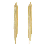 Aretes Largos Multicapa Elegantes Brillosos 