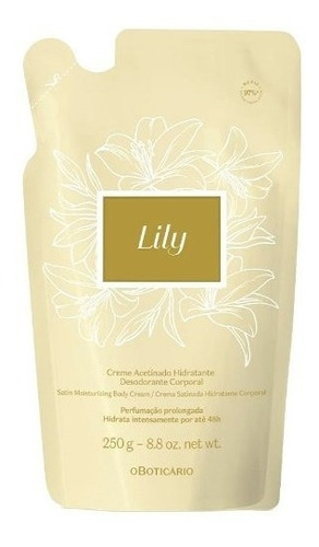 Refil Creme Hidratante Corporal Lily 250g O Boticário