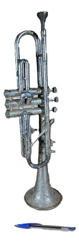 Trompete Antigo Não Funciona Somente Decorativo 54x15x12cm