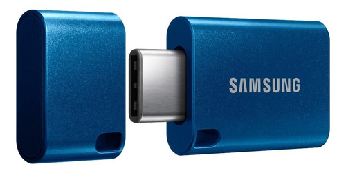 Pendrive Usb Tipo C Samsung 128gb 400mb/s Compacto Diseño Calidad Color Azul Con Tapa