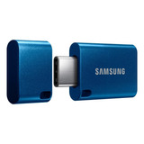 Pendrive Usb Tipo C Samsung 128gb 400mb/s Compacto Diseño Calidad Color Azul Con Tapa