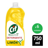 Caja Detergente Lavavajilla Cif 750cc X6 Unidades- Dh Tienda