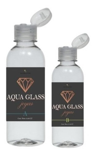 Vidrio Cristal Joyas 375 Grs Aqua Glass Sin Burbujas Joyeria