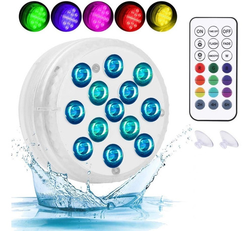 Luces Led Sumergibles Decoracion Luz Rgb Control 16 Colores