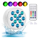 Luces Led Sumergibles Decoracion Luz Rgb Control 16 Colores