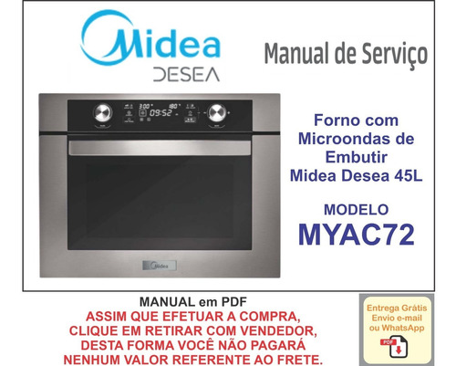Manual Técnico Serviço Forno Micro Ondas Midea Myac72 45l 