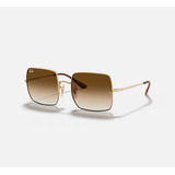 Lentes De Sol Rb Square Retro Rb1971n Dorado Café Degradado