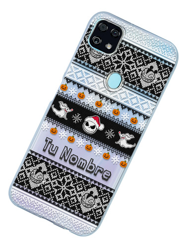 Funda Para Zte Extraño Mundo Jack Ugly Navidad Con Tu Nombre