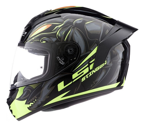 Casco Integral Moto Ls2 352 Rookie Stinger + Alerón Spoiler