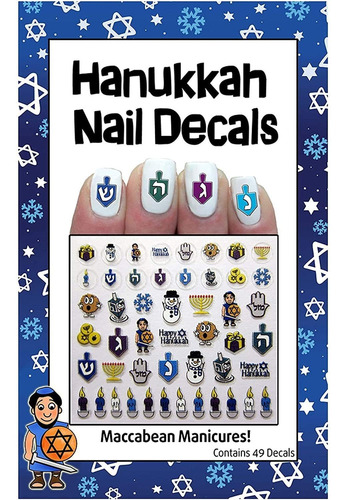 Rite Lite Hanukkah - Calcomanías De Manicura Para Decoración