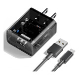 Cargador Carga Rápida Negro Transparente Cable Micro Usb V8