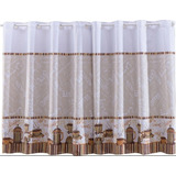 Kit C/ 3 Cortinas Decorativa 2,20x1,50 Estampadas Atacado