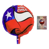 Globo Bandera Chilena Viva Chile 45cm Fiestas Patrias 18 