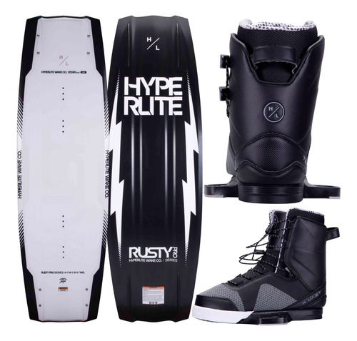 Tabla De Wakeboard Hyperlite Rusty Pro Con Botas Team X