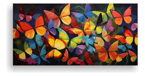 100x50cm Cuadros Mariposas Abstractas Con Impacto Visual En 