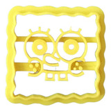 Bob Esponja Cara Cortante 3d Galletitas Masas Decoración 