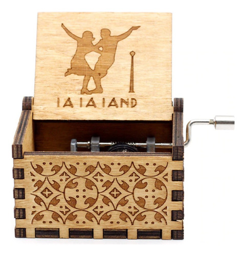 Caja Musical La La Land Madera Color Cafe Detalle Coleccion