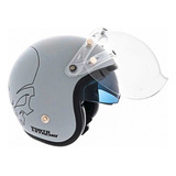 Casco Abierto Punto Extremo Xr629 Ym629 Mate Visor Burbuja