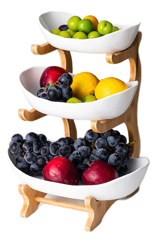 Frutero Cesta De Cocina 3 Niveles Organizador De Frutas Rack