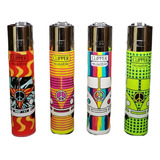 Encendedor Clipper Classic Recargable Col. Hippie Party 4 