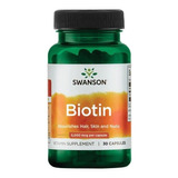 Biotina 30 Caps 5000 Mcg De Swanson