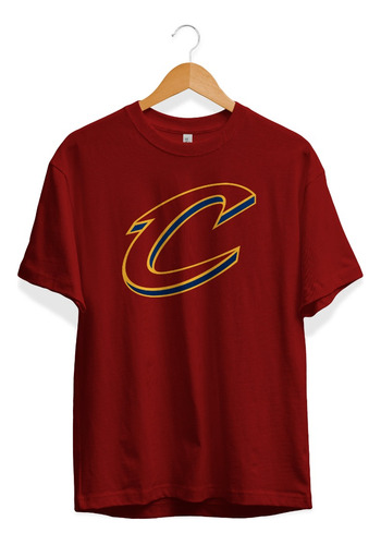 Remera Basket Nba Cleveland Cavaliers Bordo Logo C Completo